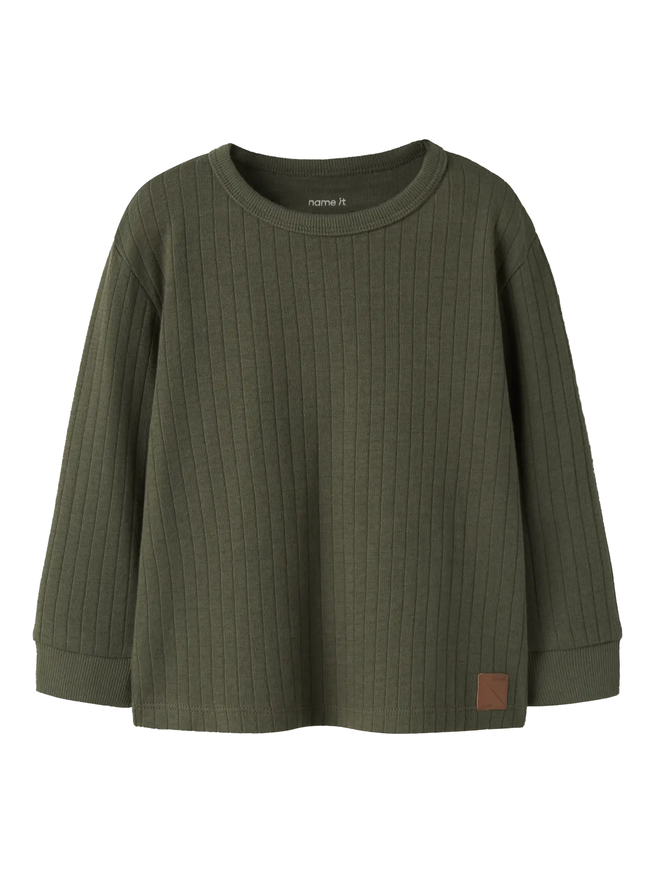 Name it: Longsleeve olive rib