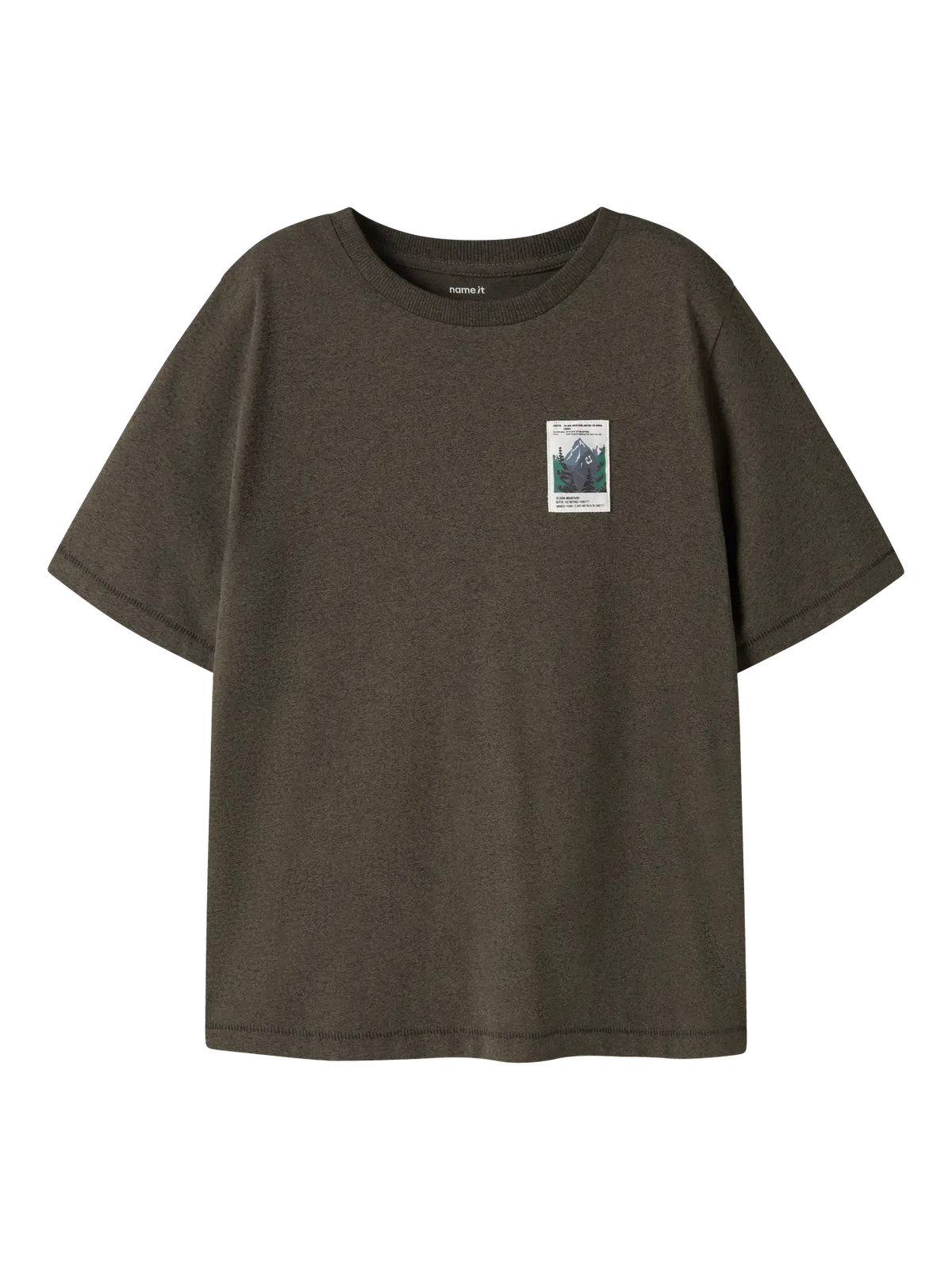 Name it: shirt  mountains brown