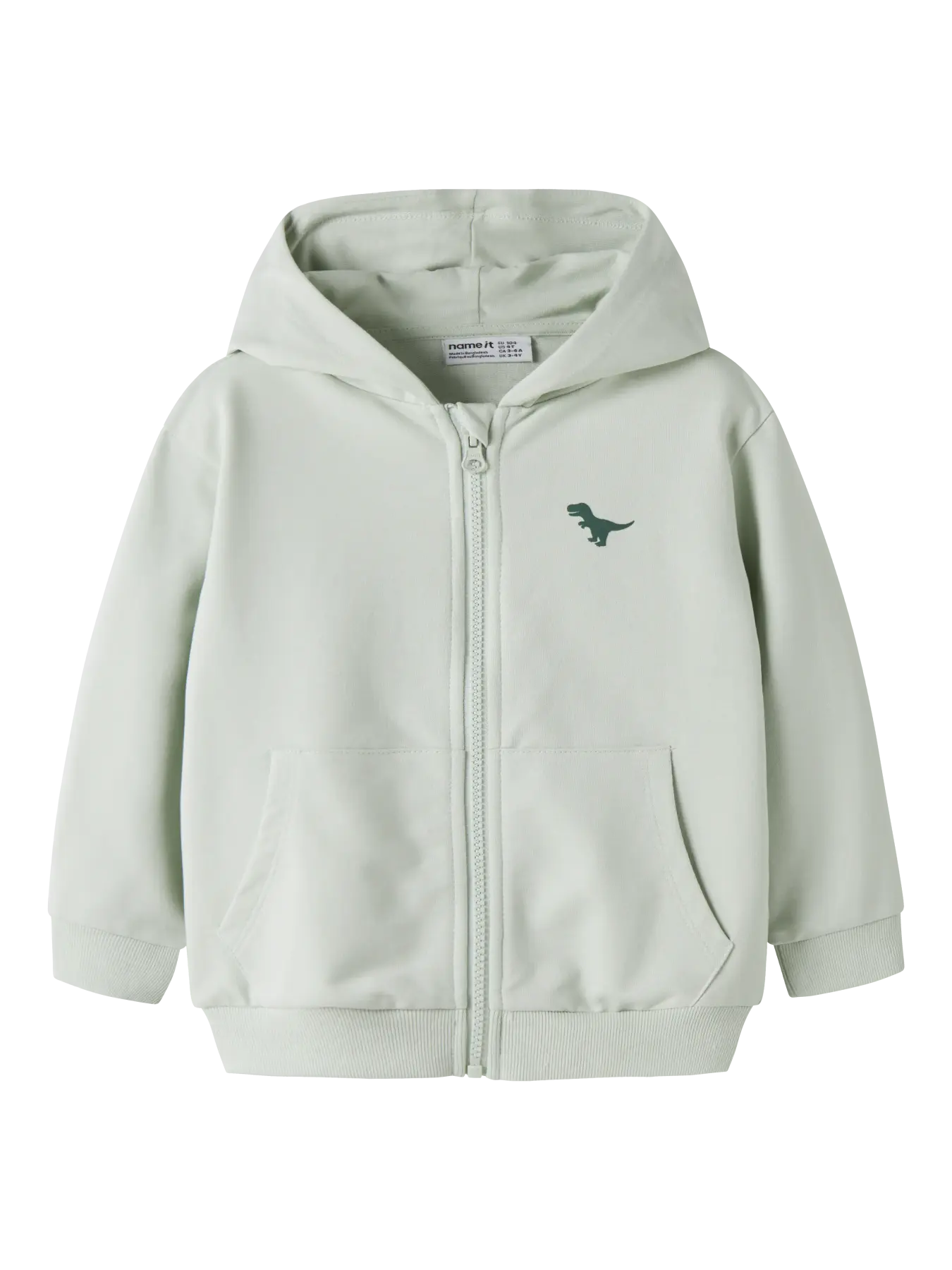 Name it: cardigan met rits T-rex pale aqua