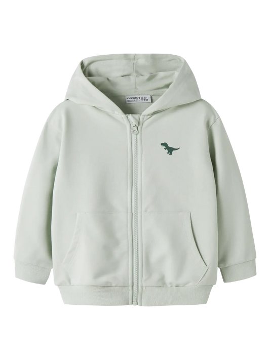 Name it: cardigan met rits T-rex pale aqua