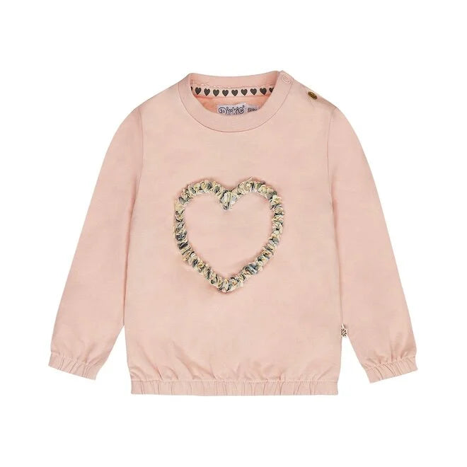 Dirkje: sweater oudroze hartje