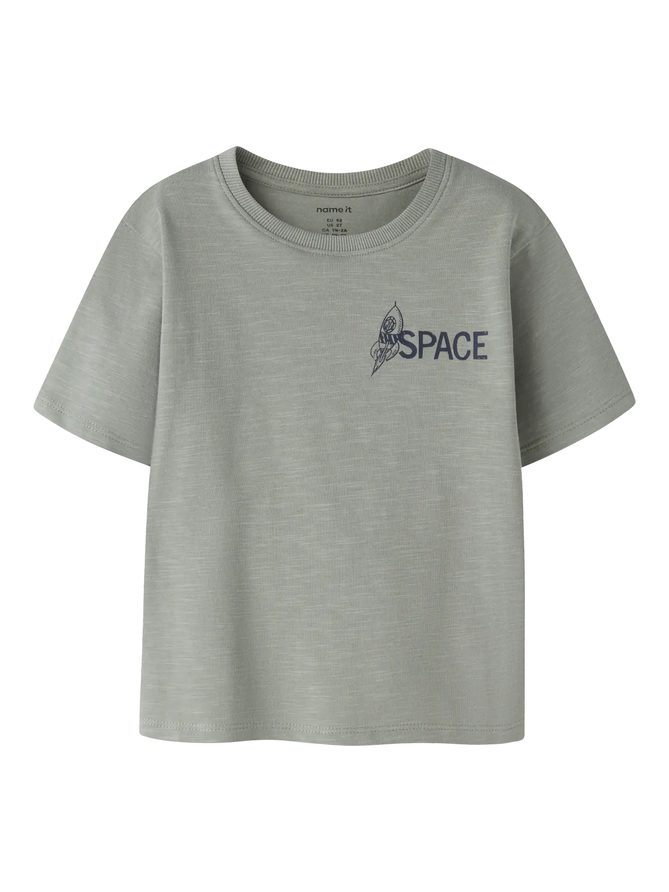 Name it: shirt " To space" grijs/ groen