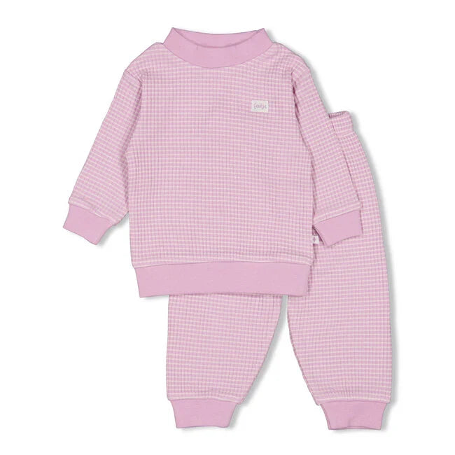 Feetje: wafel pyjama lila