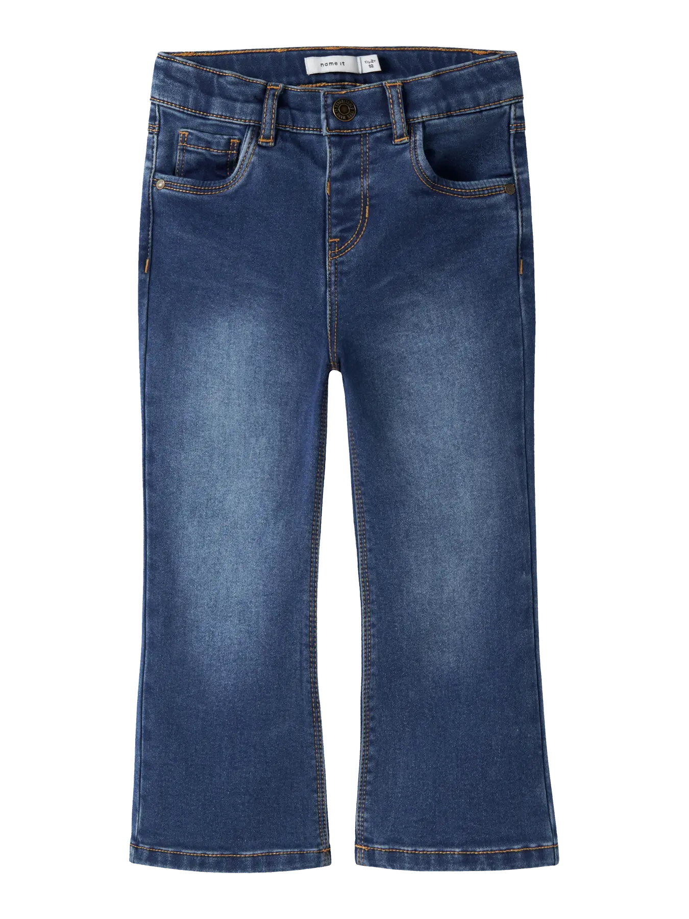 Name it: SALLIE: boot jeans fleece dark blue denim