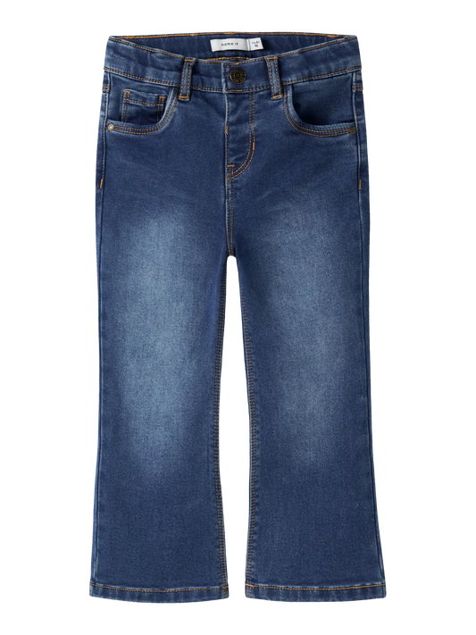 Name it: SALLIE: boot jeans fleece dark blue denim