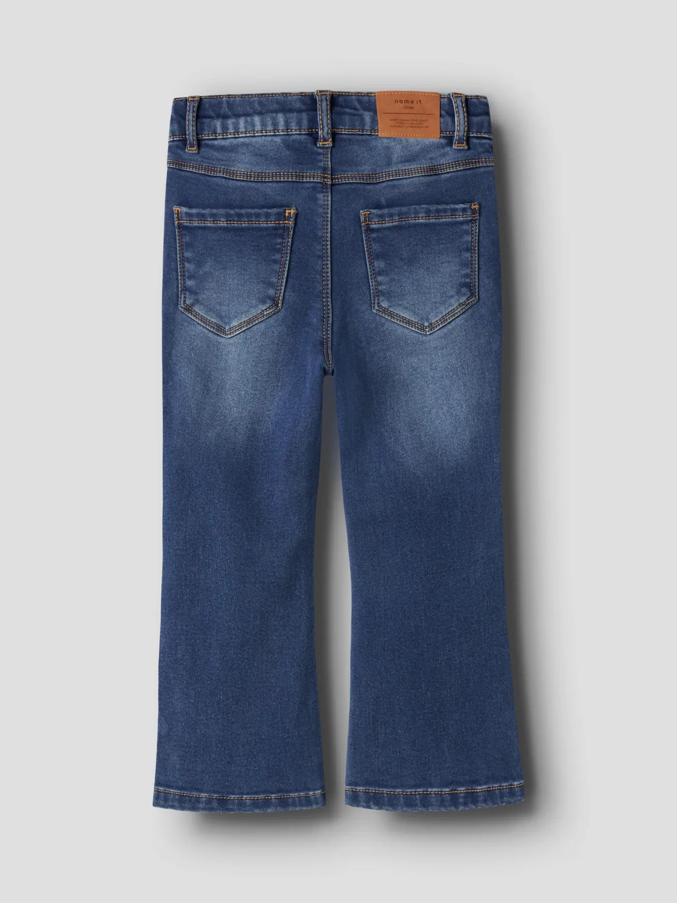 Name it: SALLIE: boot jeans fleece dark blue denim