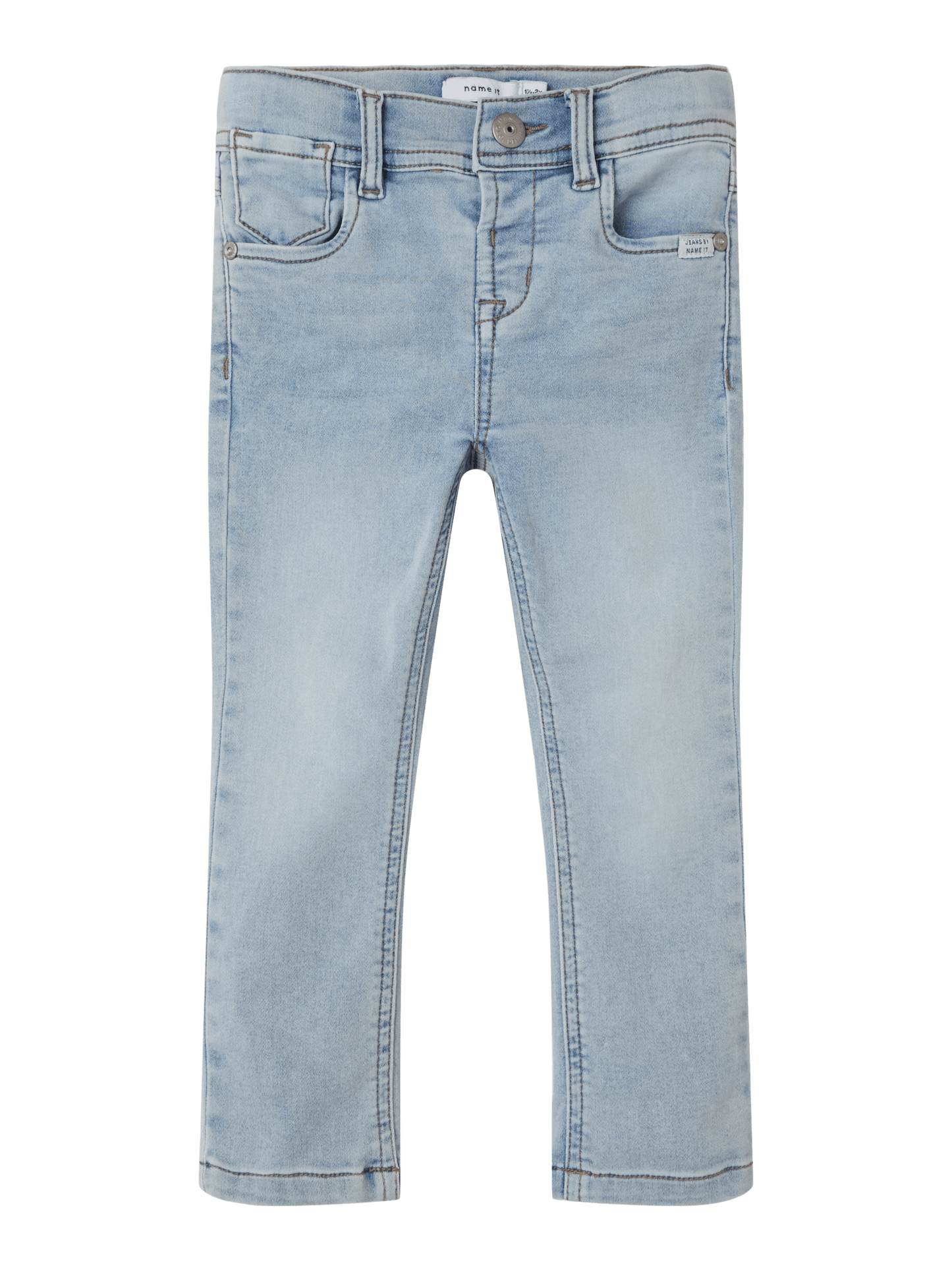 Name it:  Noos pants: slim: LUKE: Light Blue Bleached Denim