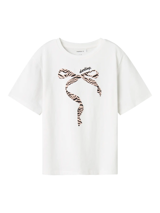 Name it: shirt oversized white bow Darling