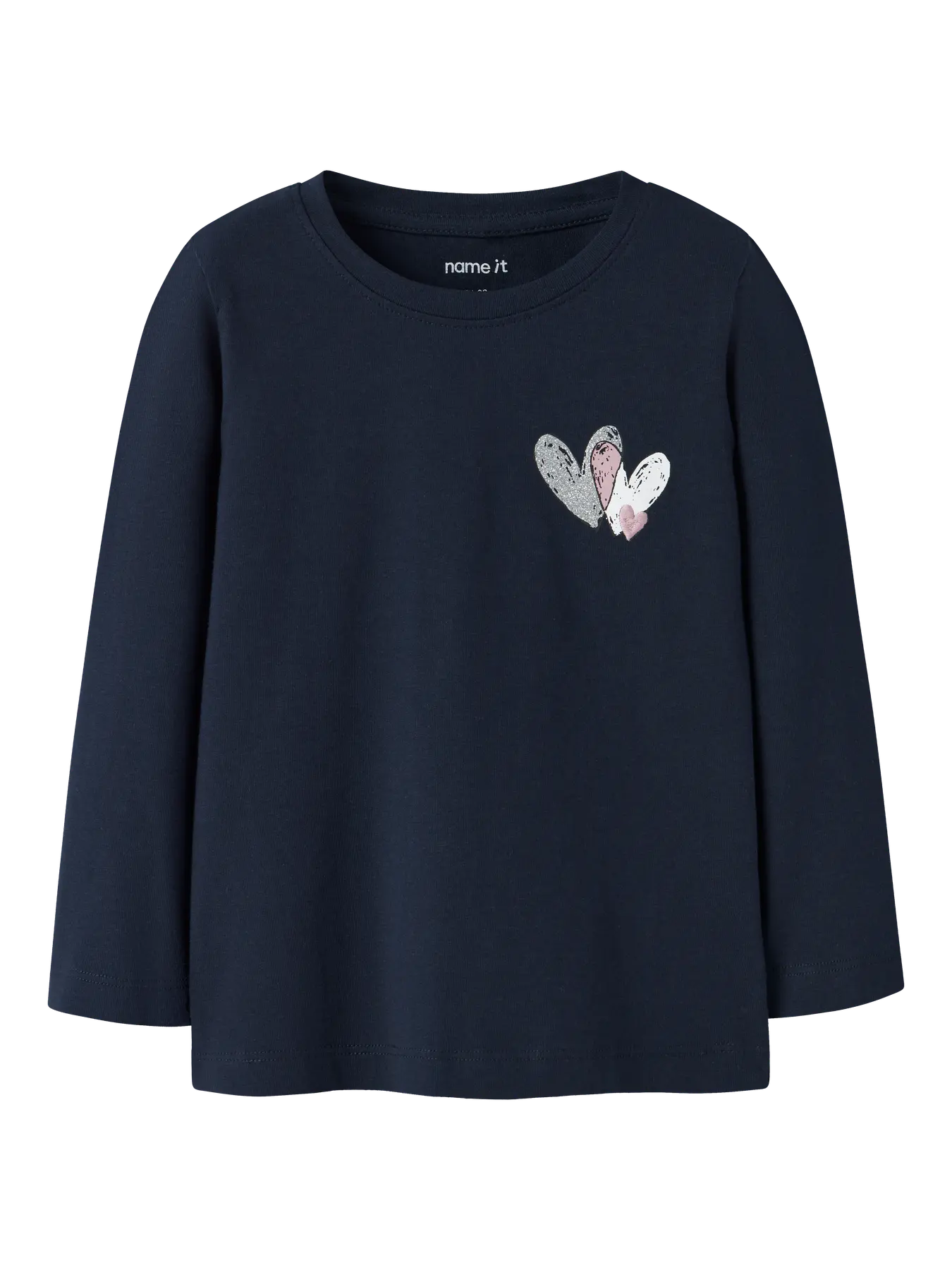 Name it: Longsleeve navy hartje