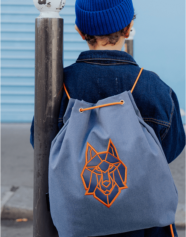 Caramel & Cie: zwemzak blue wolf