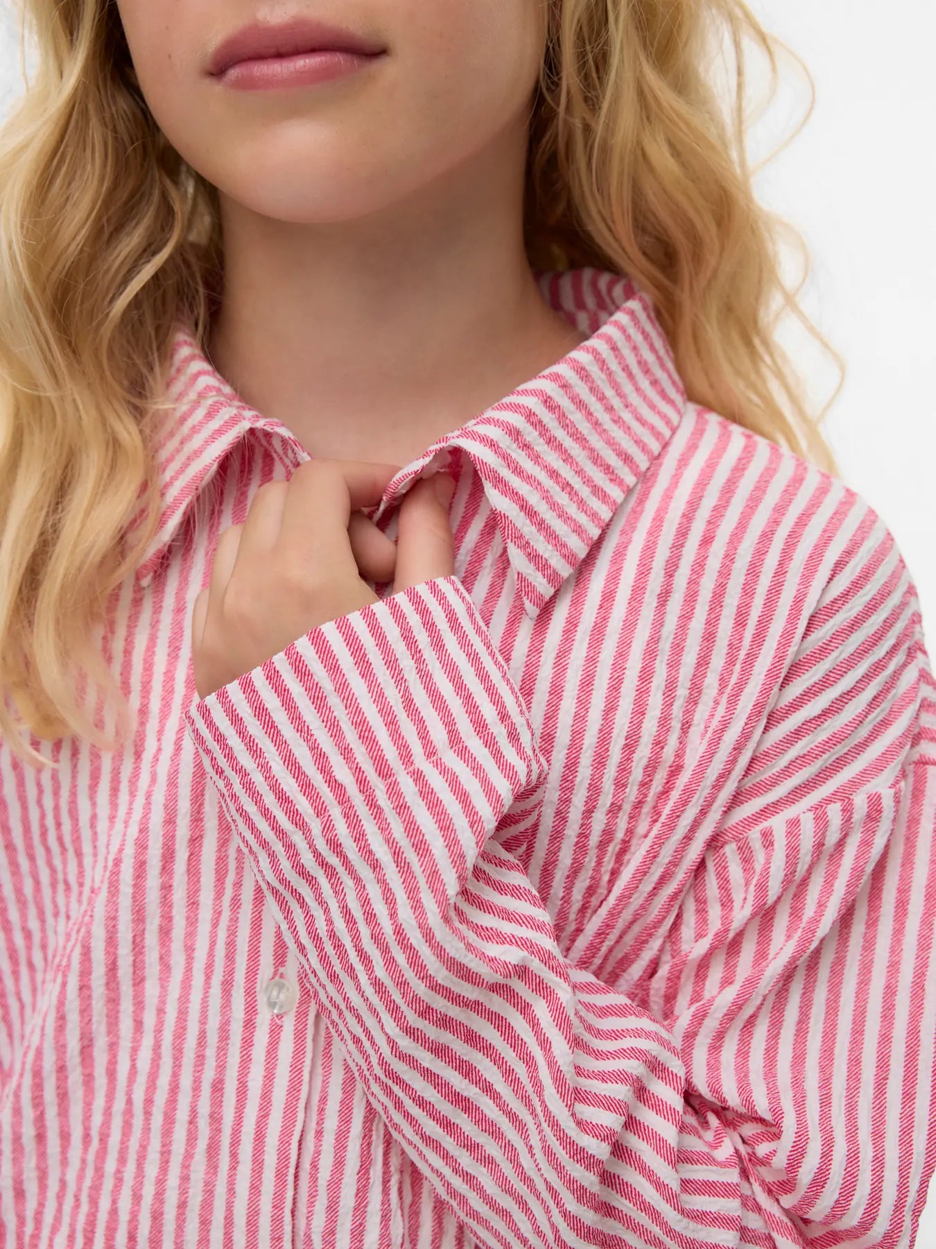 Vero Moda: Blouse gestreept wit-rood