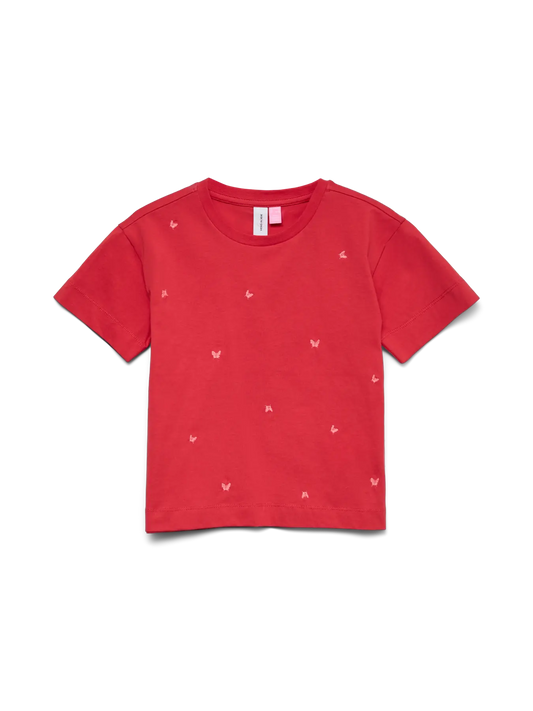 Vero Moda girl : shirt butterfly red