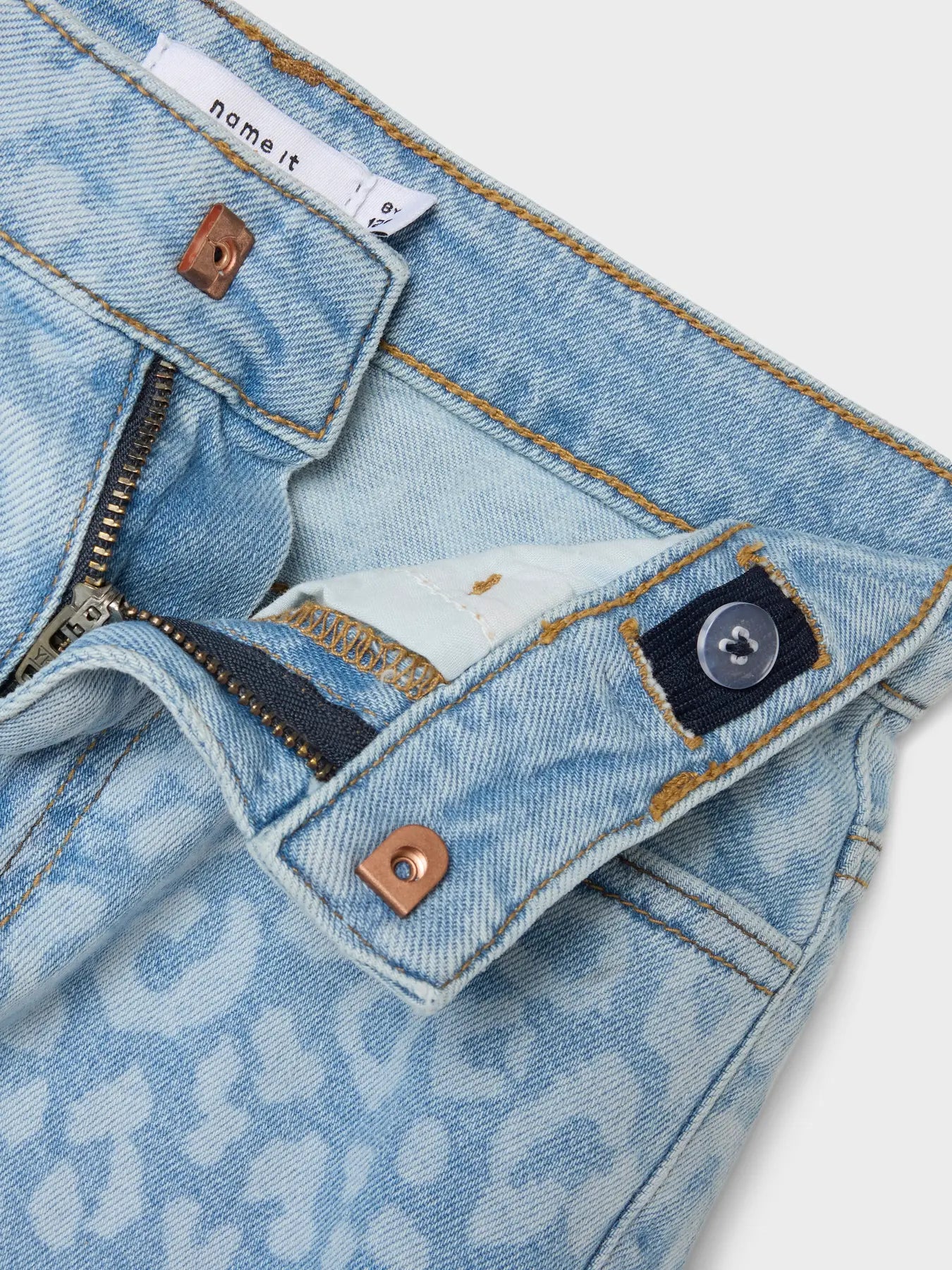 Name it: olivia: Short leopard jeans