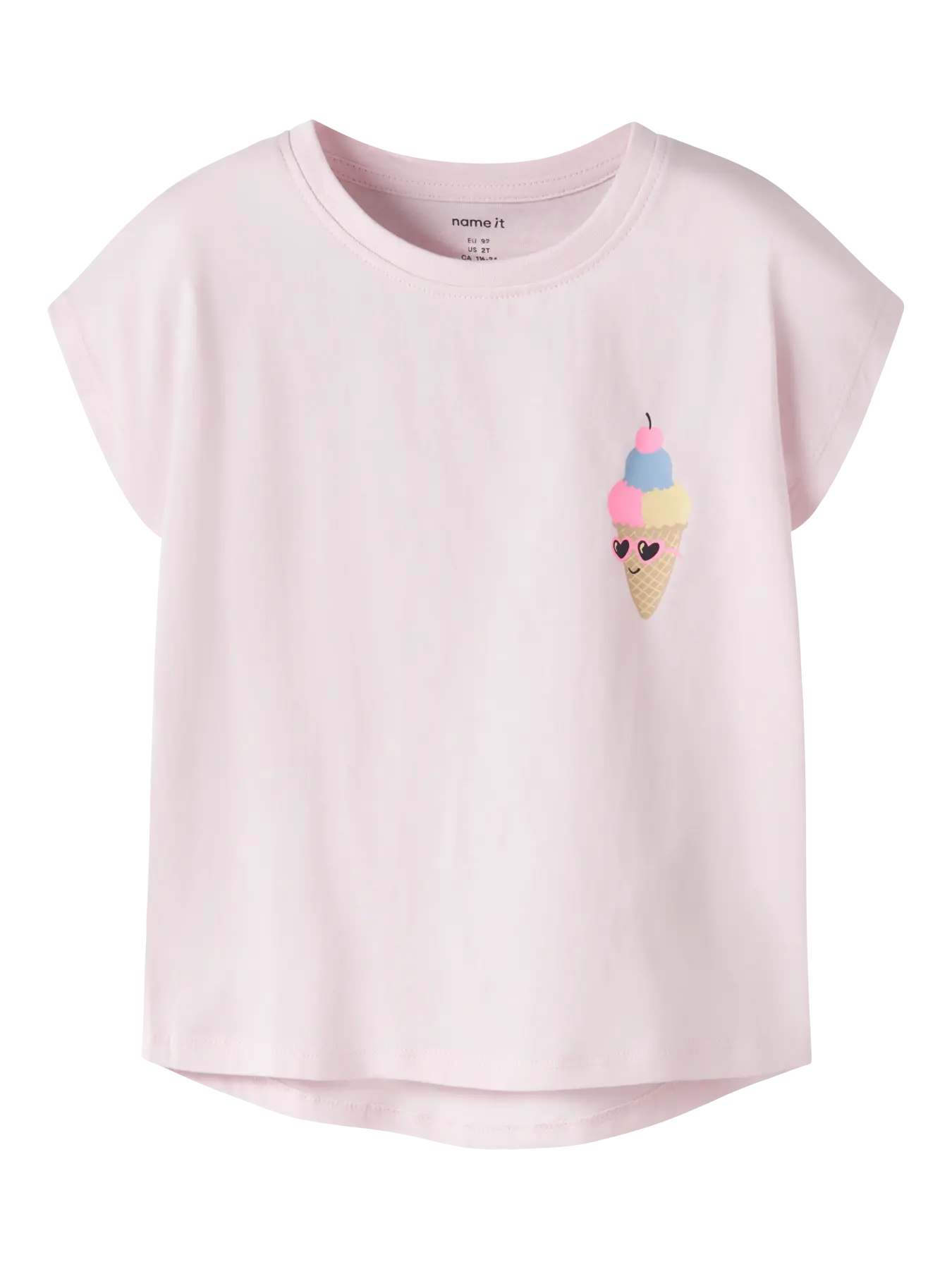 Name it: shirt light pink ice cream