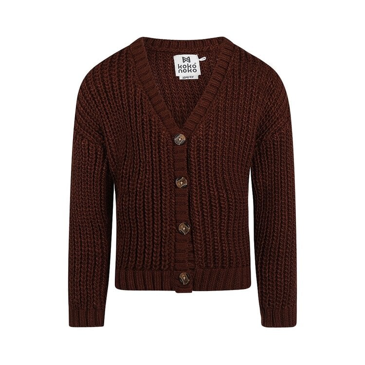 Koko Noko: gebreid vest bordeauxrood