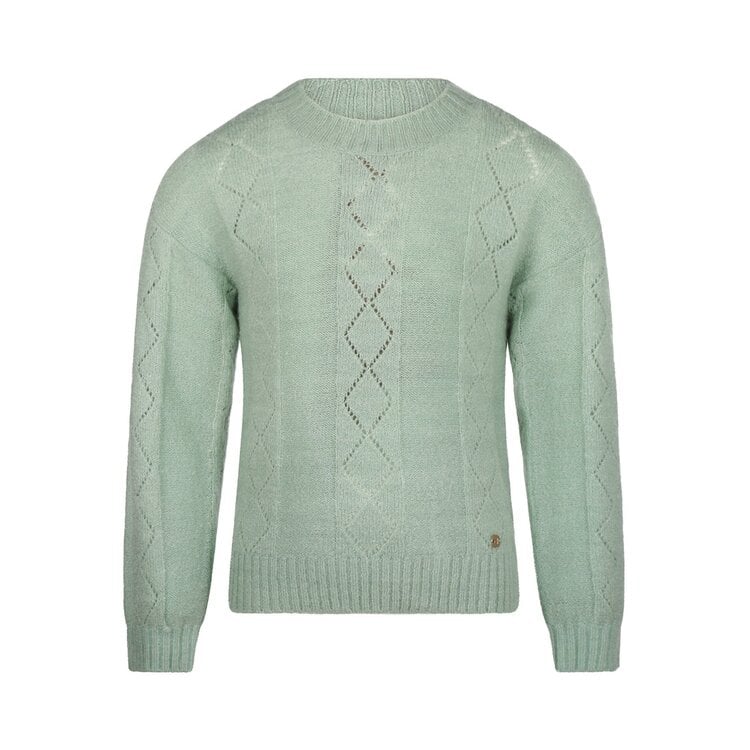 Koko Noko: sweater trui lichtgroen fijn gebreid