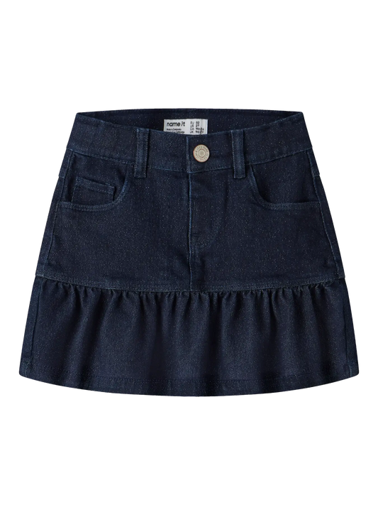 Name it: Dark blue glitter skirt
