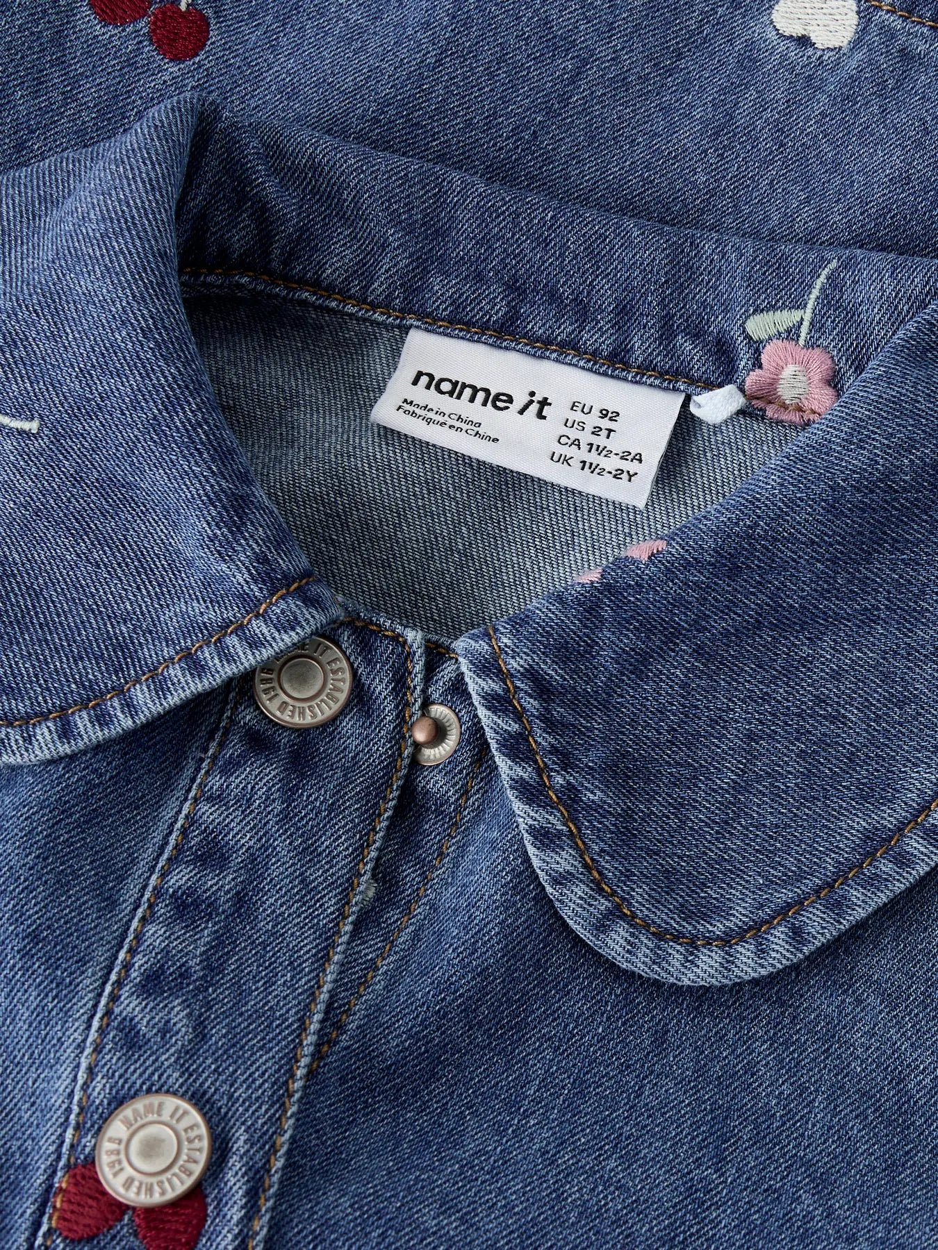 Name it: soepel jeans kleed kersen