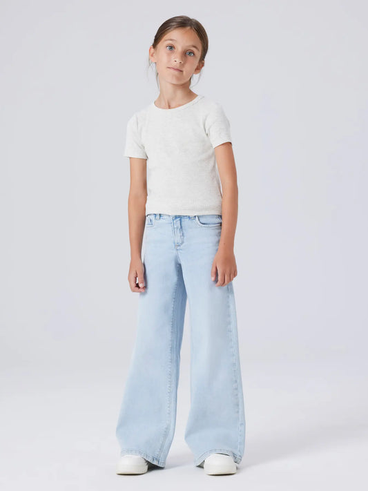 Name it: Lisbeth: jeans X wide light blue denim