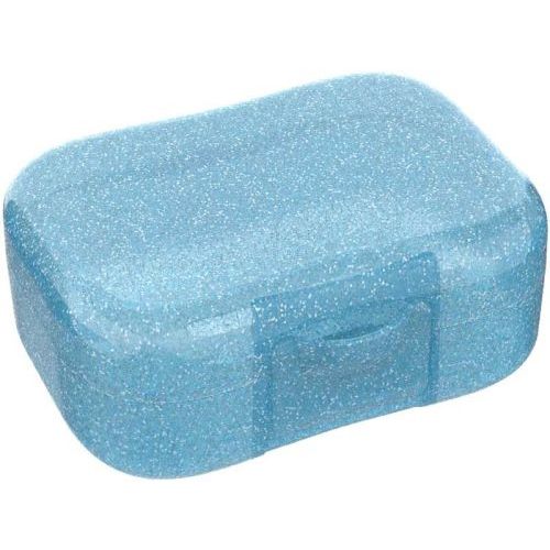 Lunch Buddies: Snackdoos glitter lichtblauw