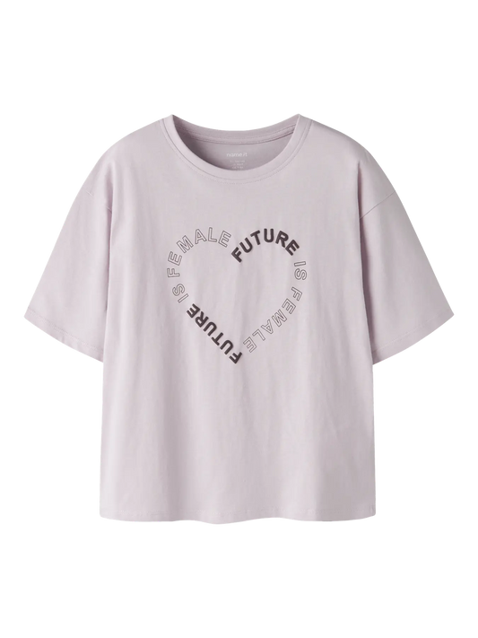 Name it: Shirt loose fit lila "Future"