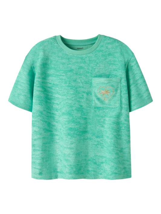 Name it: Shirt loose fit,badstof green