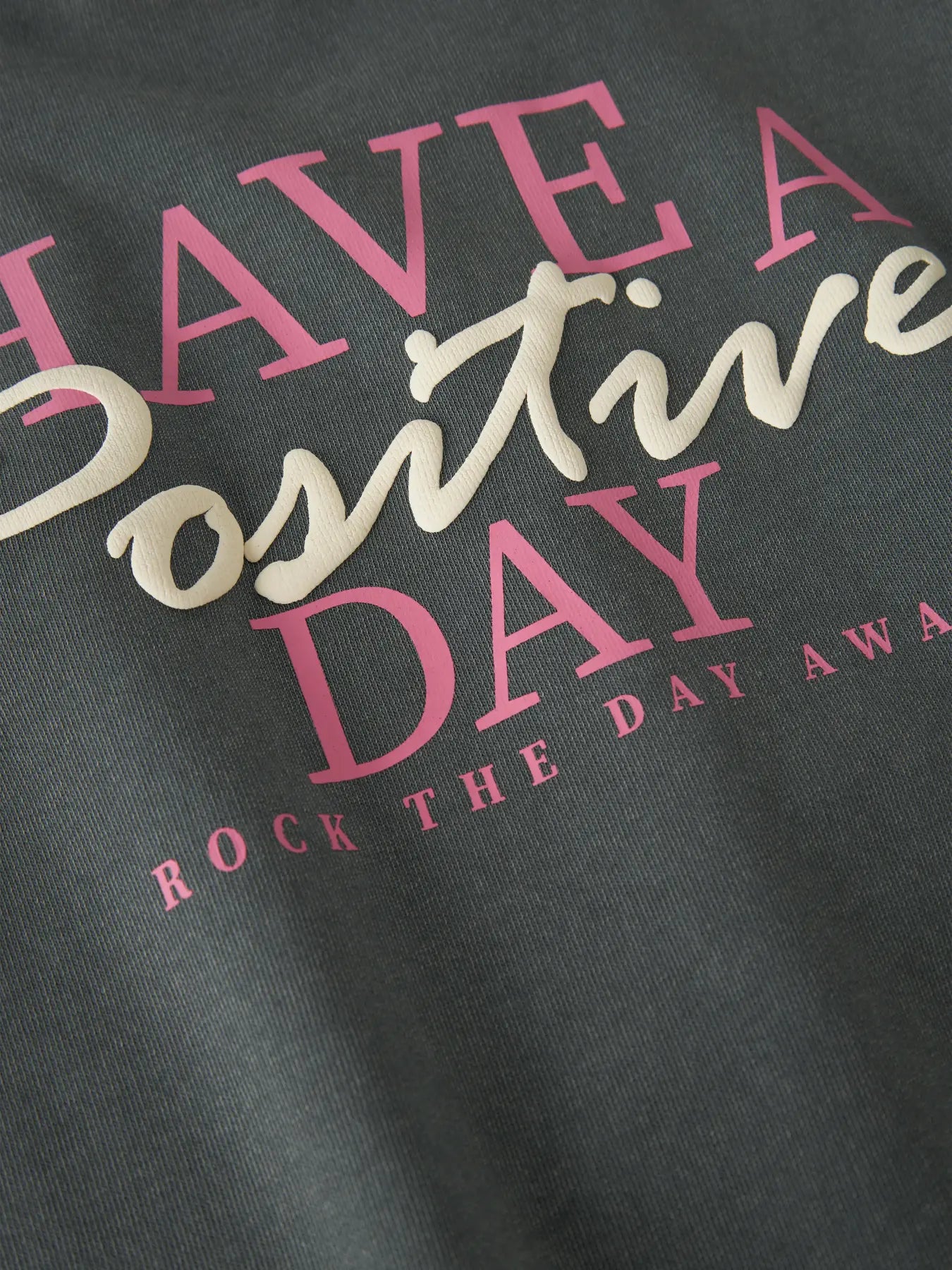 Name it: Sweater "Positive day" grey
