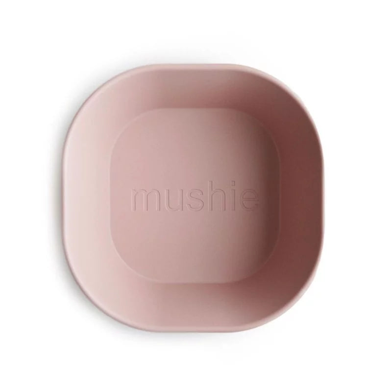 Mushie: set 2 bowl square blush