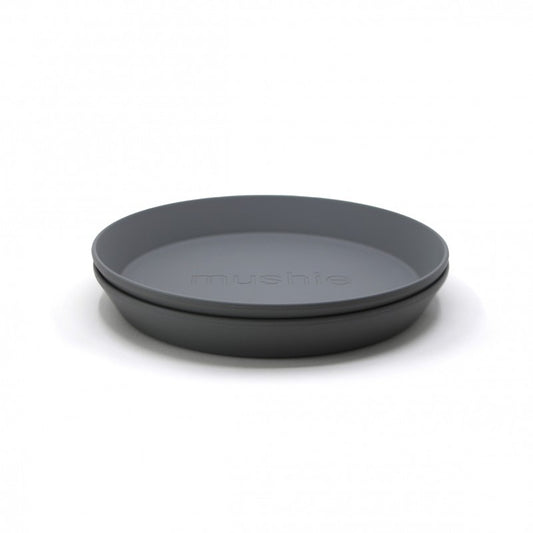 Mushie: set 2 borden rond smoke