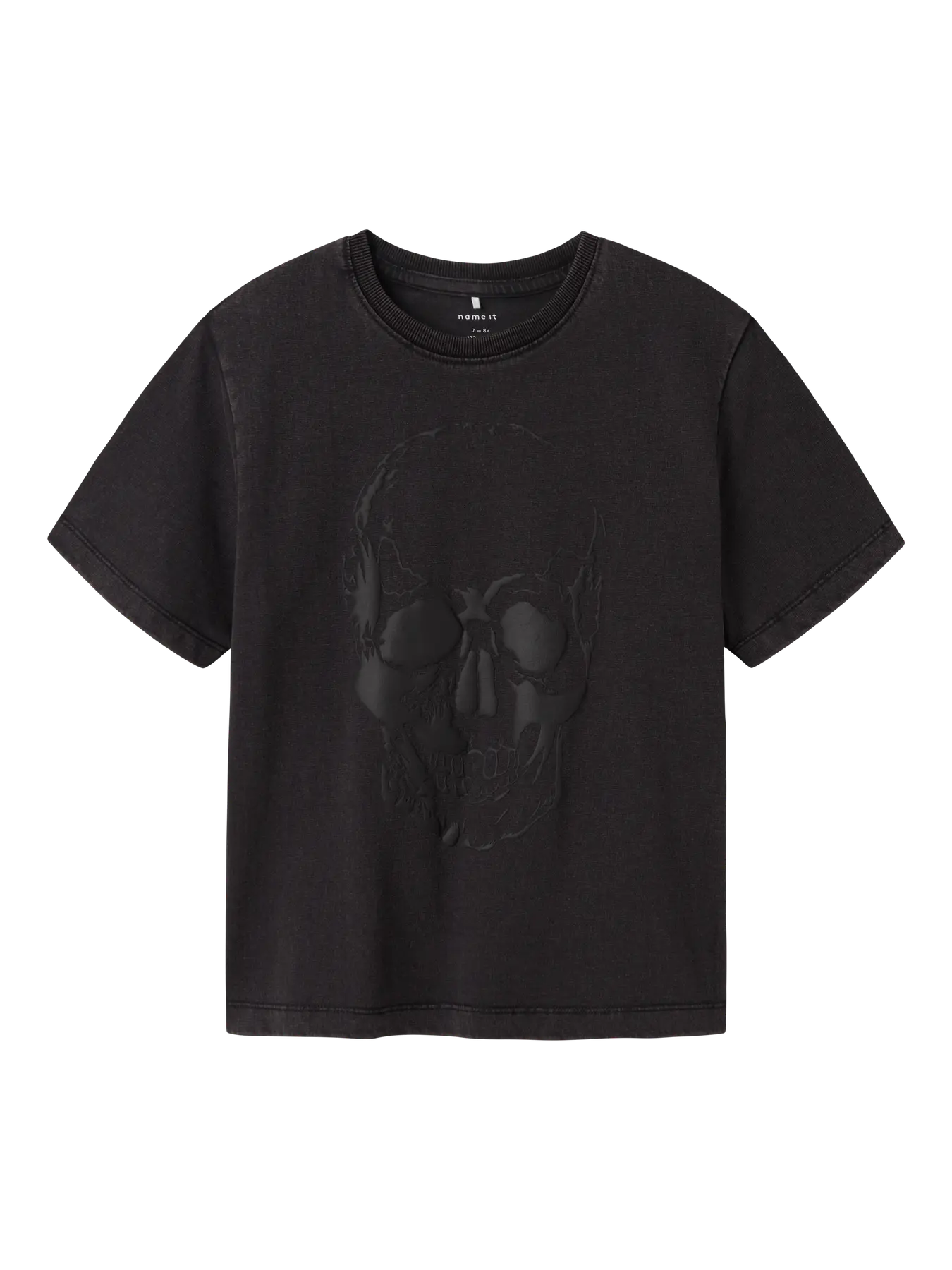 Name it: t-shirt loose fit scull zwart