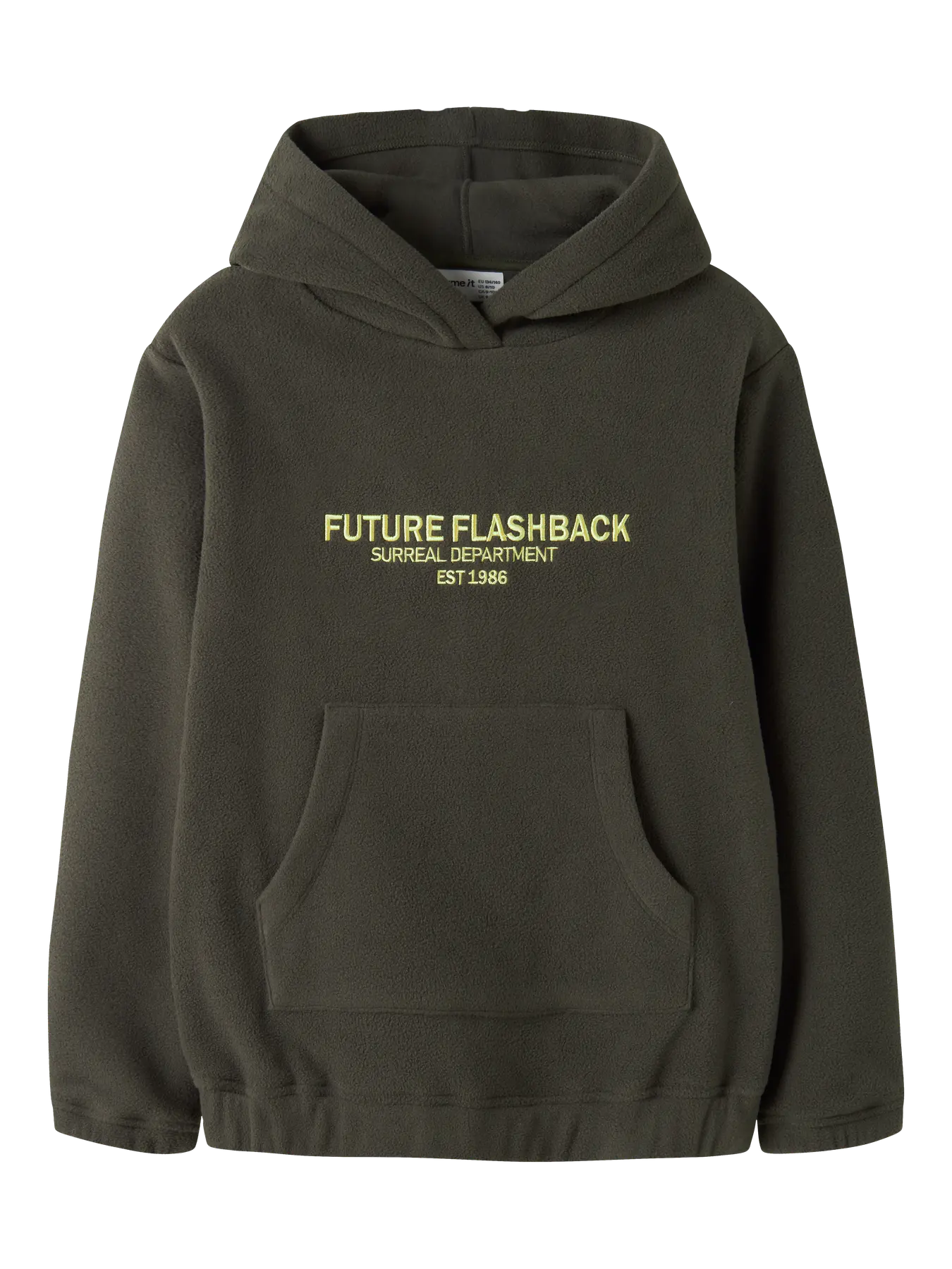 Name it: Hoodie fleece "Future" green