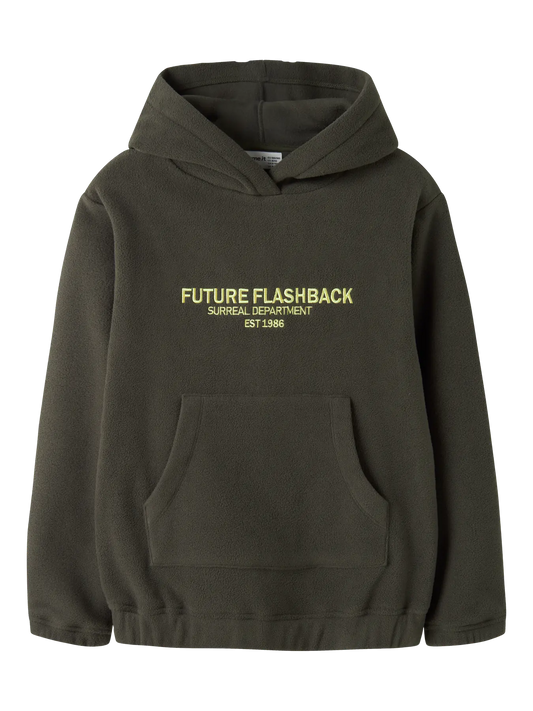 Name it: Hoodie fleece "Future" green