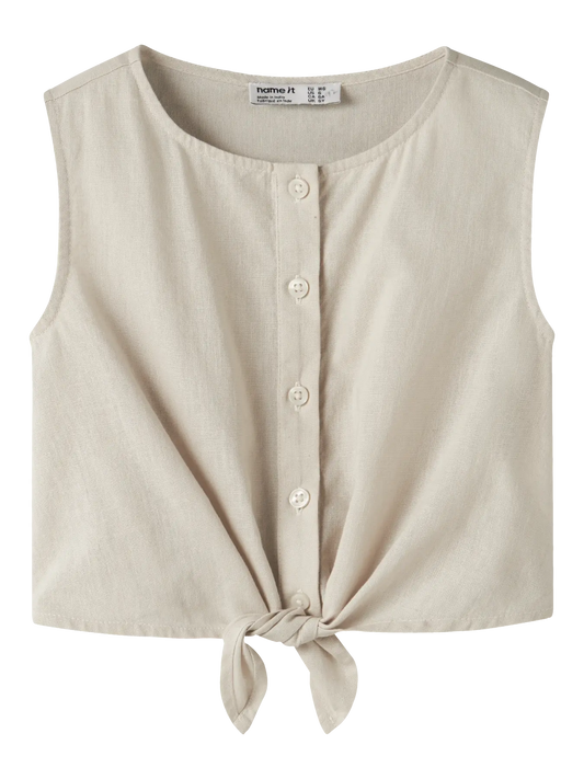 Name it: top linnen beige