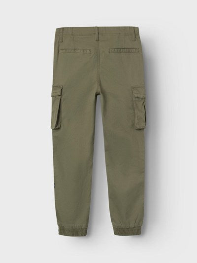 Name it: Noos collectie:Lucas: Cargo pants adjustable waist:Deep Lichen Green