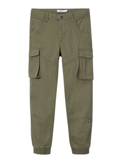 Name it: Noos collectie:Lucas: Cargo pants adjustable waist:Deep Lichen Green