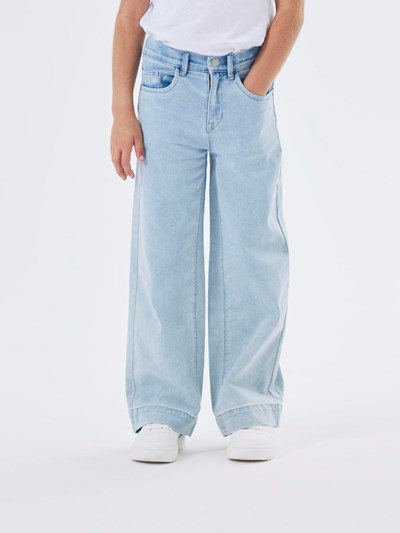Name it: Lola: Noos collectie: wide jeans Light Blue Denim