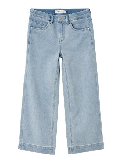 Name it: Lola: Noos collectie: wide jeans Light Blue Denim