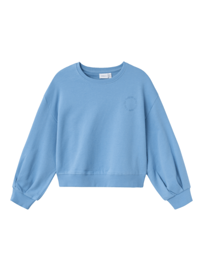 Name it:Short Sweater " Silver lake blue"
