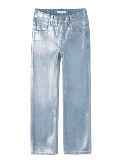 Name it: NONA: wide jeans staight  Silver foil