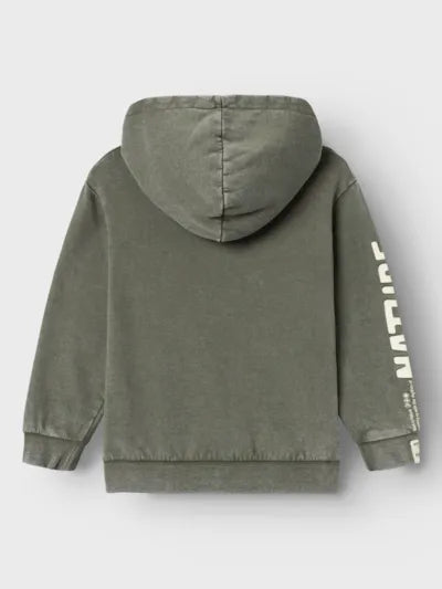 Name it: Hoodie sweater "growing" groen