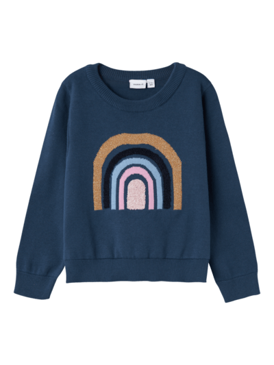 Name it: Sweater regenboog dark denim