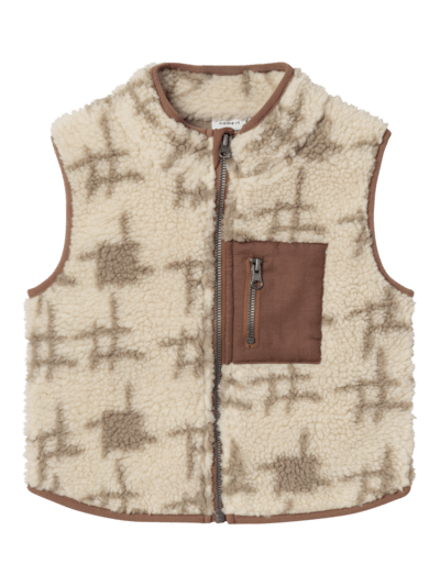Name it: teddy vest sand pocket