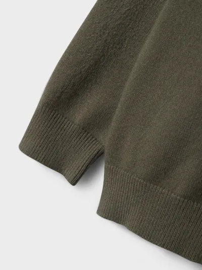 Name it: Vest knit olive green