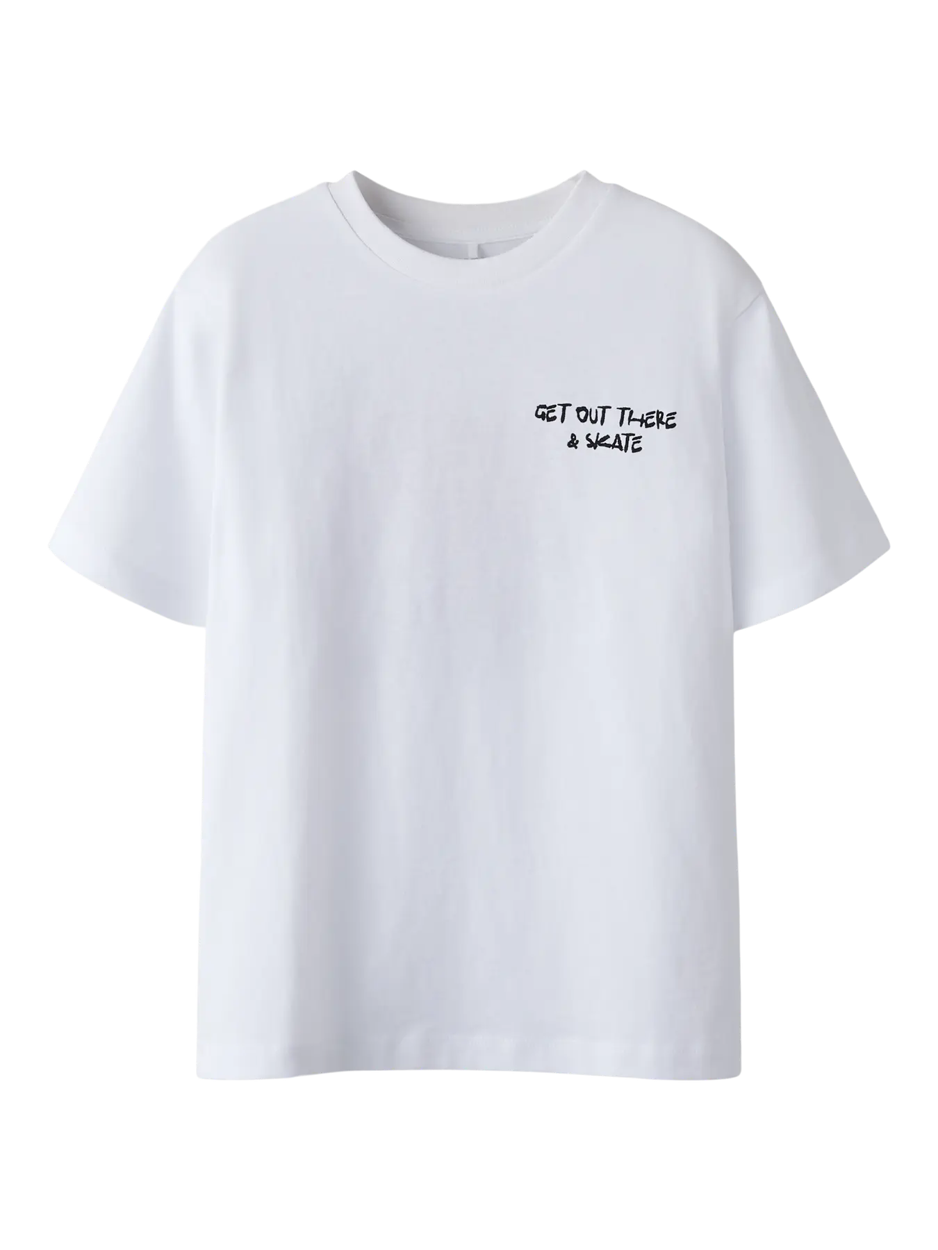 Name it: t-shirt loose fit: white skate met backprint