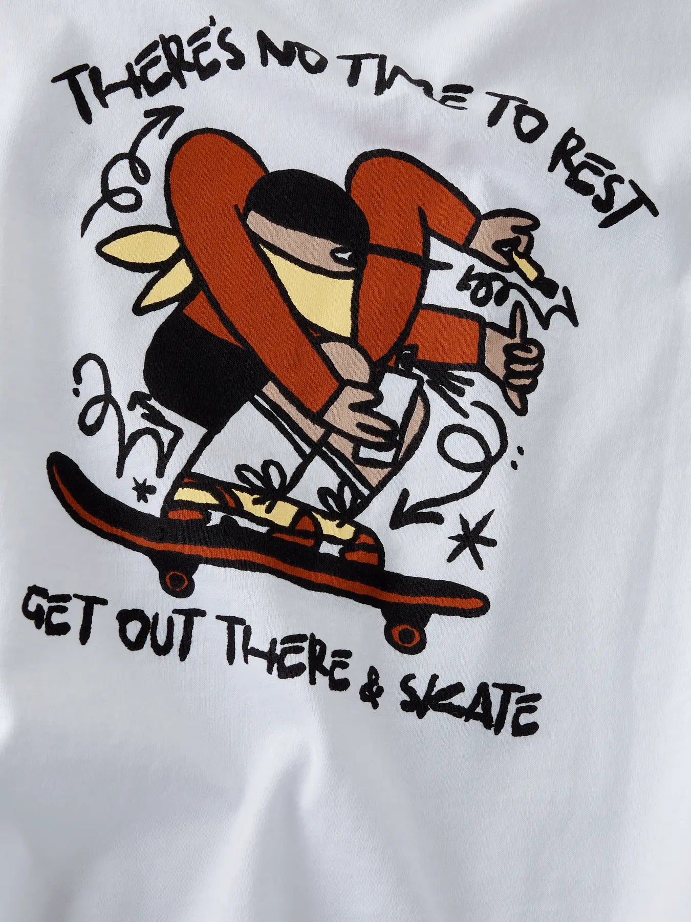 Name it: t-shirt loose fit: white skate met backprint