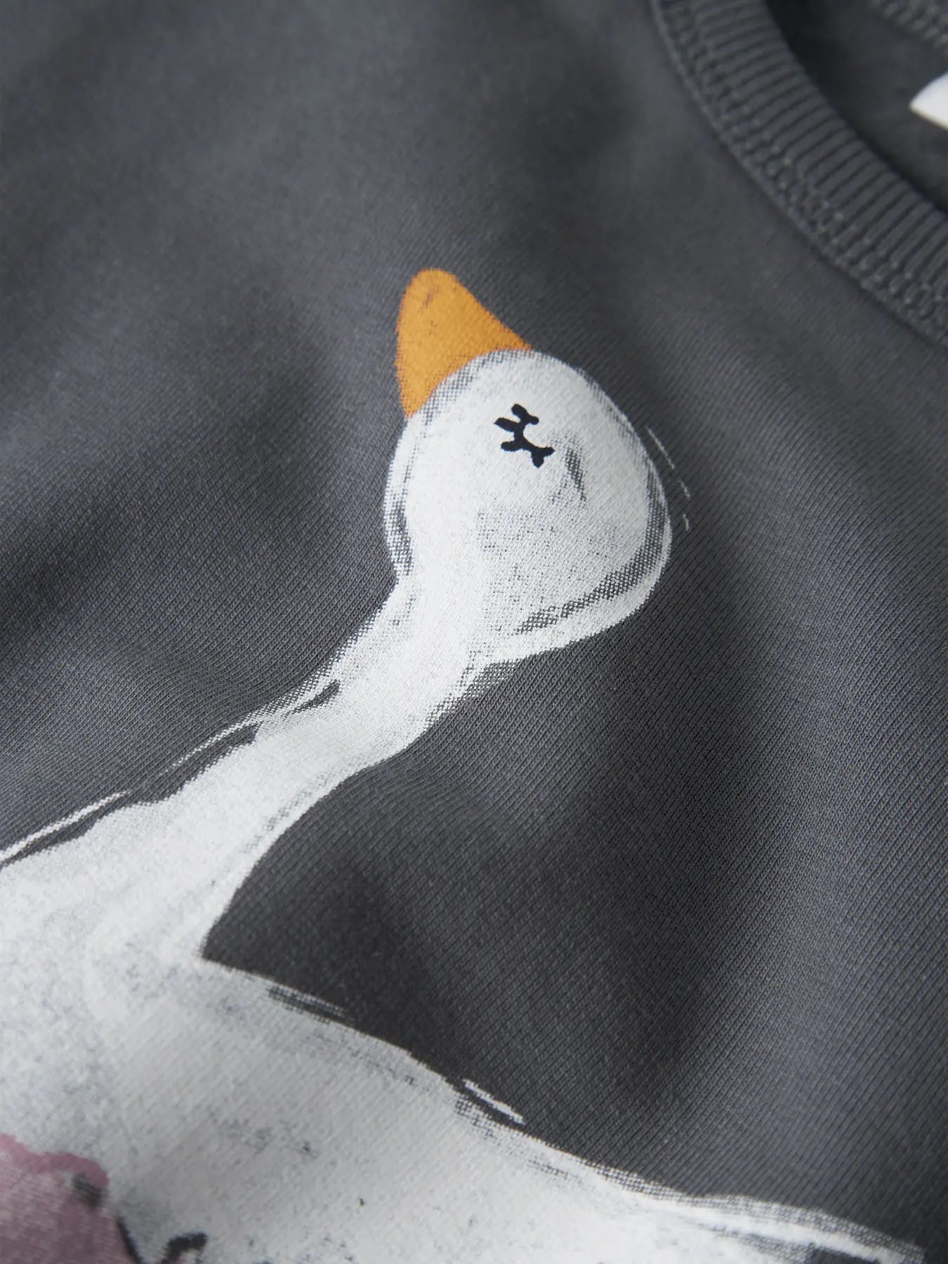 Name it: sweater antraciet zwaan