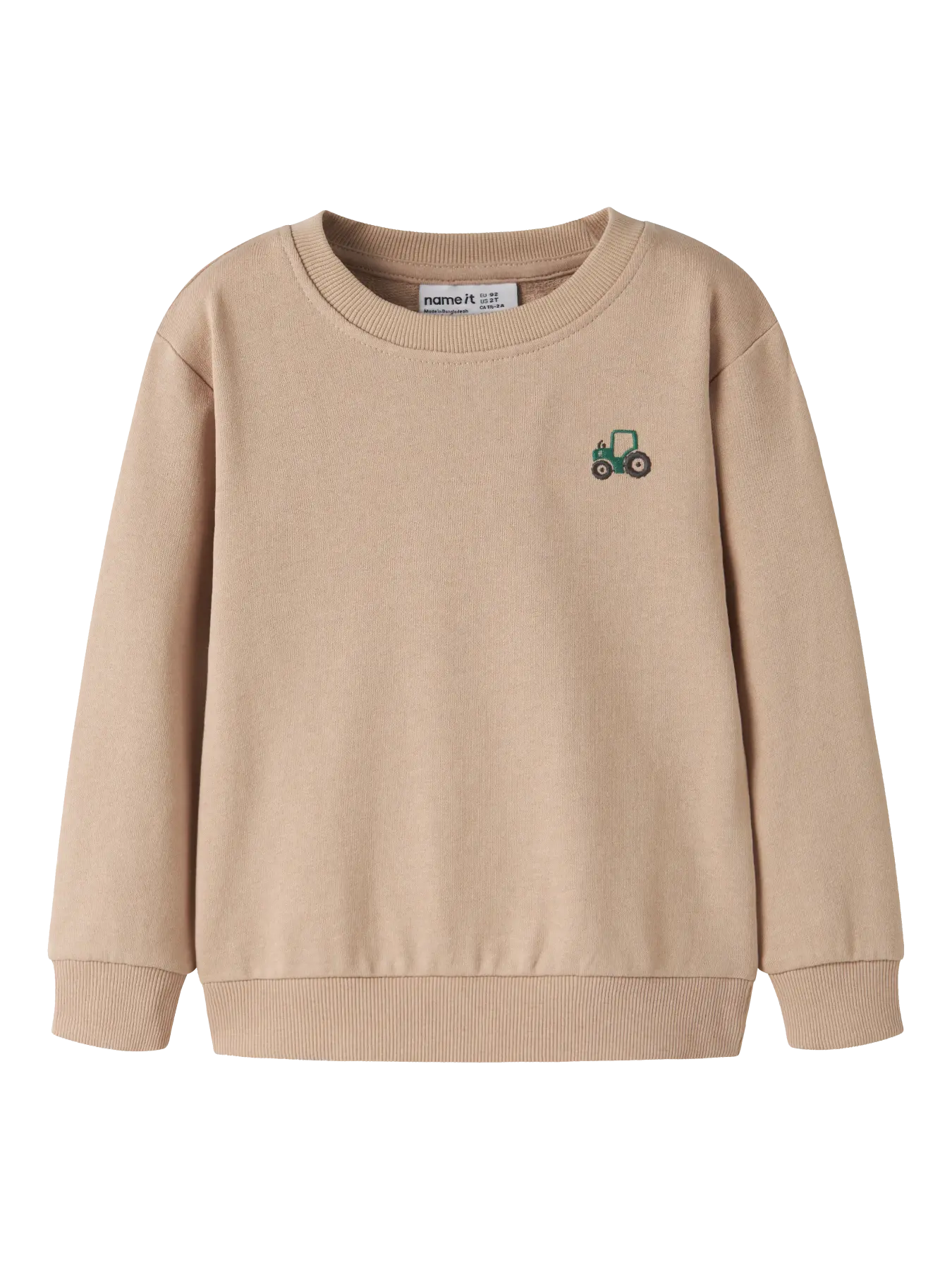 Name it: sweater tractor sand