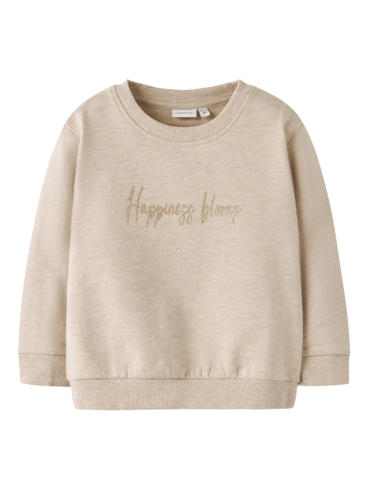 Name it: sweater beige " Happiness blooms"