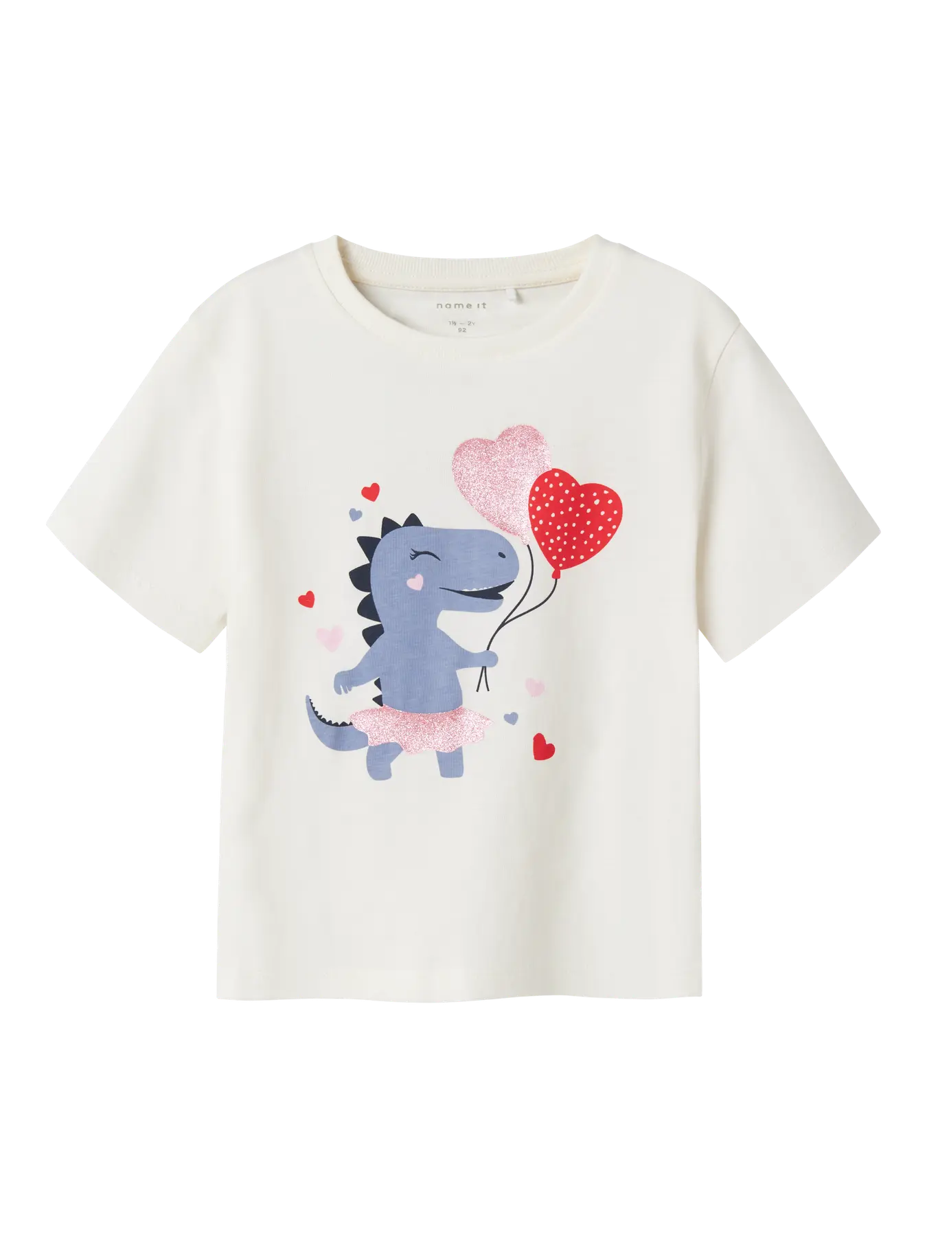 Name it: shirt wit draak hartjes