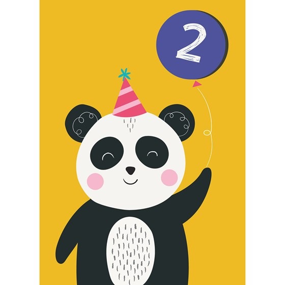 REX: verjaardagskaart panda beer